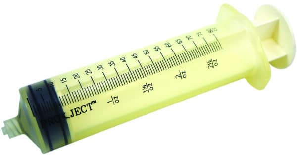 SYRINGE, STERILE - 80cc (Pro-Ject) Luer Lock with rubber stopper - ea - 206681