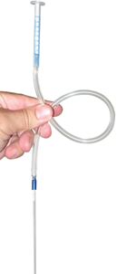 ADAPTER WITH 12" TUBING, Syringe to 1/4 or 1/2cc Straw - 440357